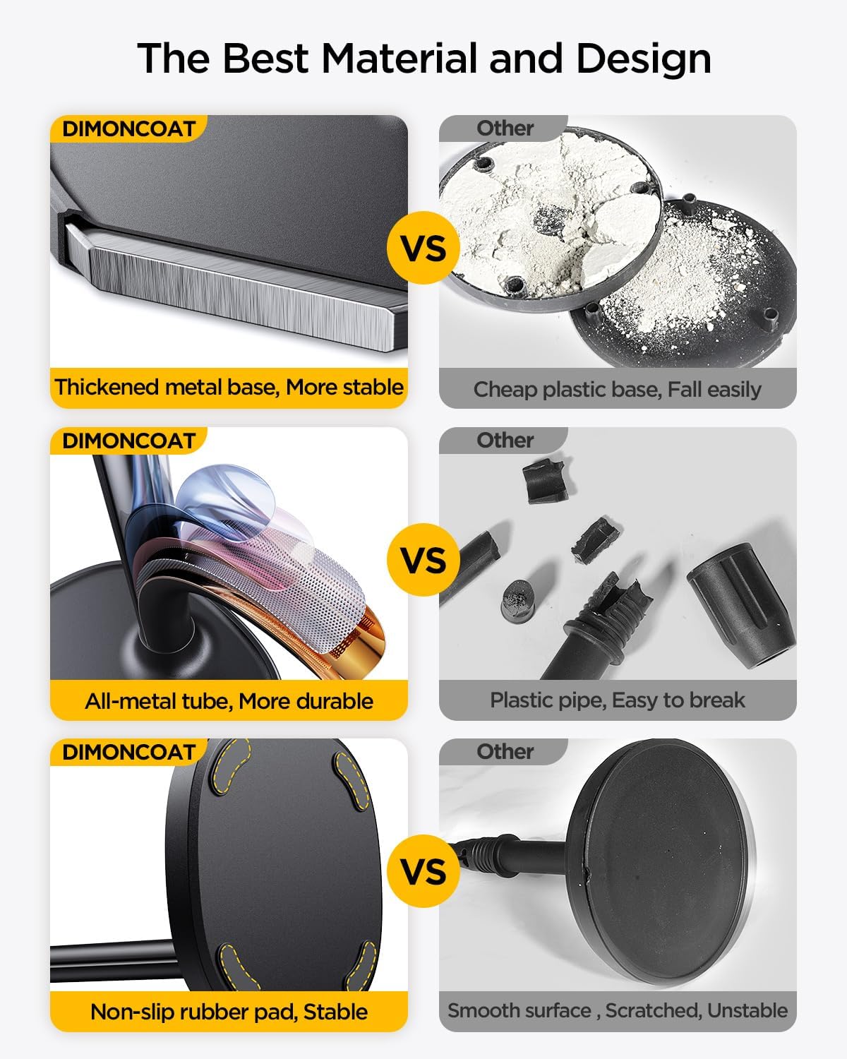 Cell Phone Stand for Desk, Angle Height Adjustable Phone Holder for Desk, Aluminum Alloy Universal Phone Stand Recording, Retractable iPhone Stand Holder Office for iPhone 15 Pro Max Plus - Haassue