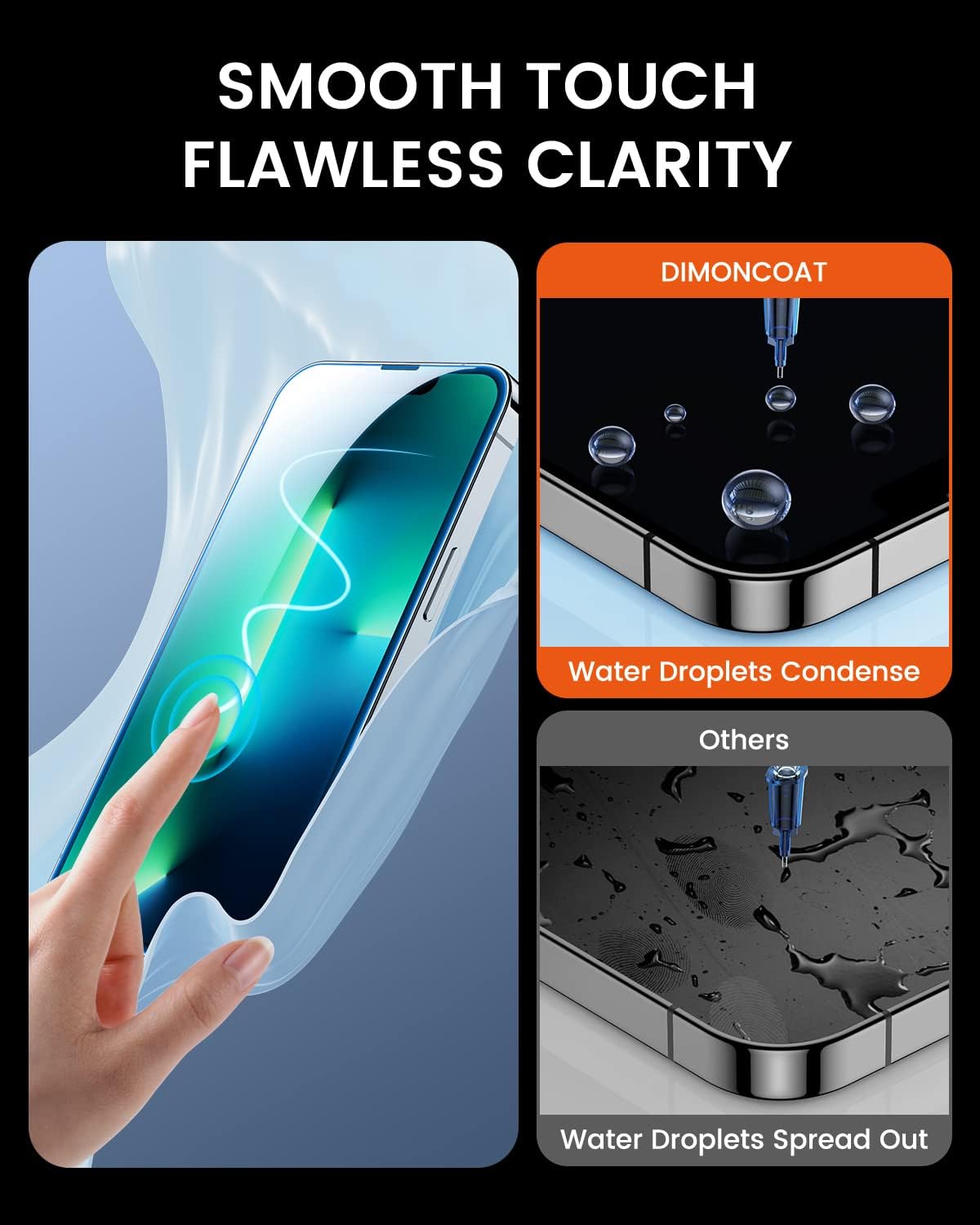 4-PACK Compatible iPhone 14/ iPhone 13/13 Pro， iPhone 13 Pro Max/14 Plus Privacy Screen Protector [6.1 inch][Auto Alignment Kit] True 23° Anti-Spy [10X Military Protection] Diamonds Hard Tempered Glass [Case Friendly] - Haassue