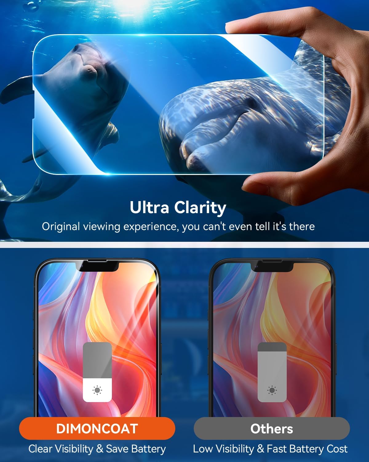 4-PACK for iPhone 14/13/13 Pro Screen Protector [10X Military Protection] [Easy Installation Frame] HD Diamonds Hard Tempered Glass - Haassue