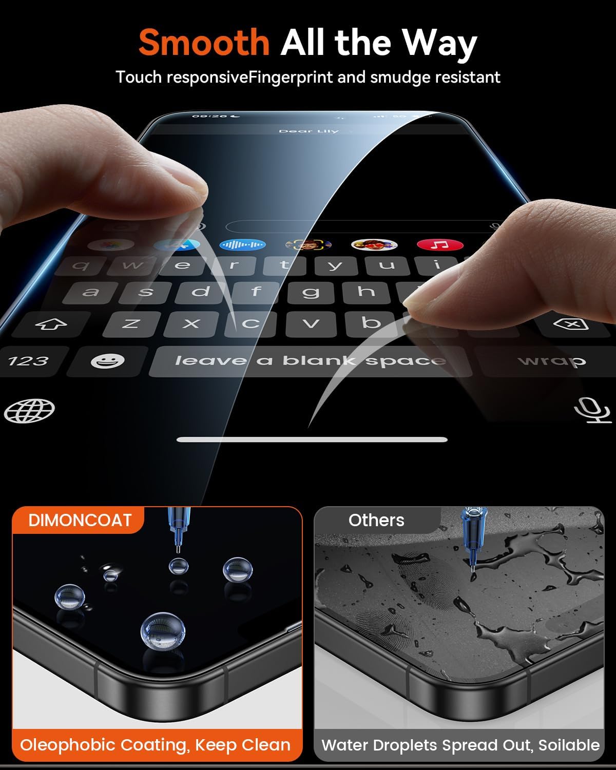 4-PACK for iPhone 14/13/13 Pro Screen Protector [10X Military Protection] [Easy Installation Frame] HD Diamonds Hard Tempered Glass - Haassue