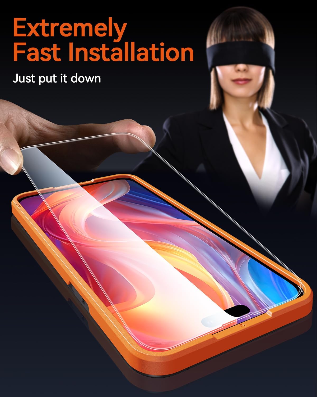 4-PACK for iPhone 14 Pro Screen Protector [10X Military Protection] [Easy Installation Frame] HD Diamonds Hard Tempered Glass, Case Friendly [Bubble Free] - Haassue