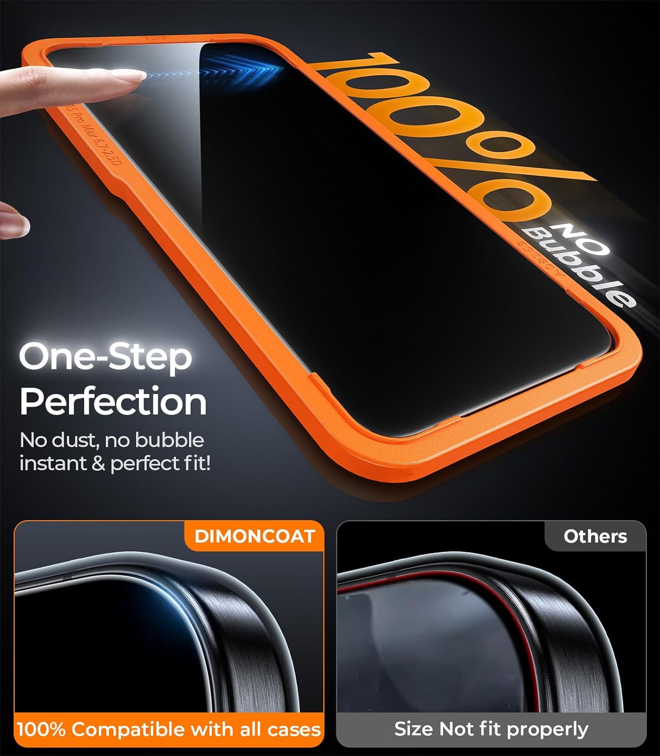 4-PACK for iPhone 15 Pro 15 Pro Max Screen Protector [10X Military Protection] [Easy Installation Frame] HD Diamonds Hard Tempered Glass,[Bubble Free] - Haassue