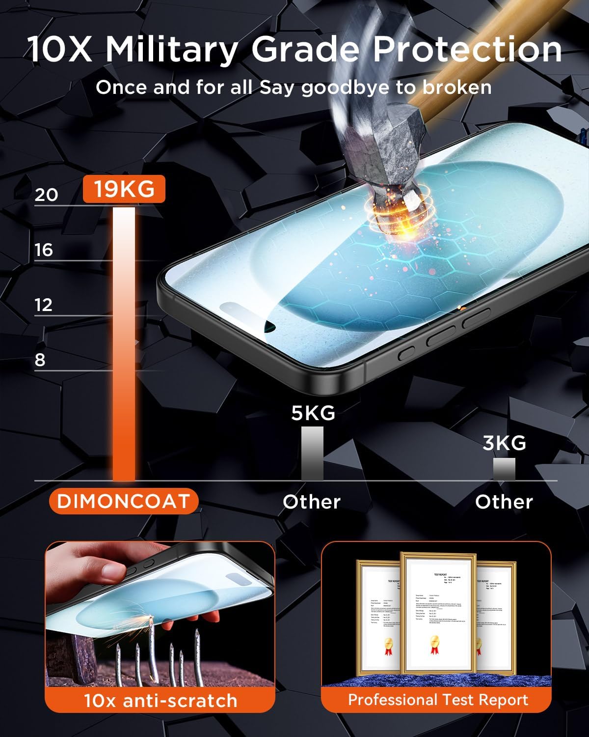 4-PACK for iPhone 15 series Screen Protector [Auto Alignment Kit] Tempered Glass [10X Military Protection]  HD Diamonds Hard Film, Bubble Free, Case Friendly - Haassue