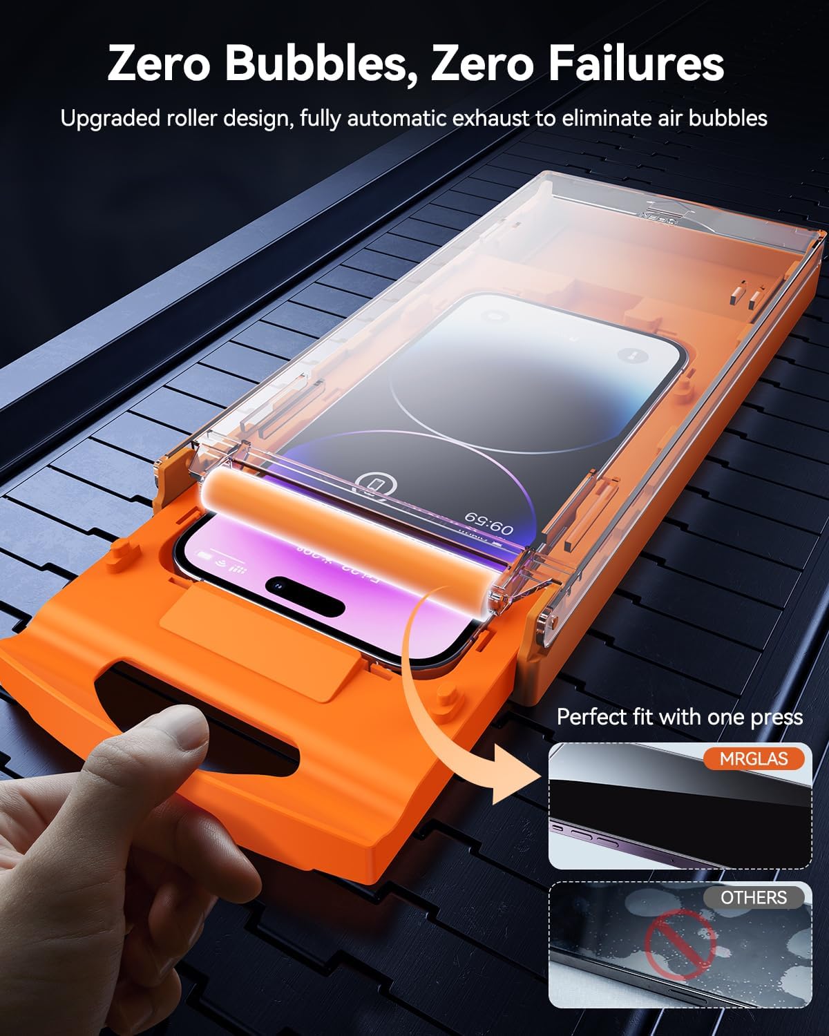 MRGLAS 3-Pack Privacy Screen Protector for iPhone 14 Pro Max 6.7'' [Bubble Free, Auto-Dust Removal] Easy Installation [10X Military Protection] HD Tempered Glass for iPhone 14 Pro Max - Haassue