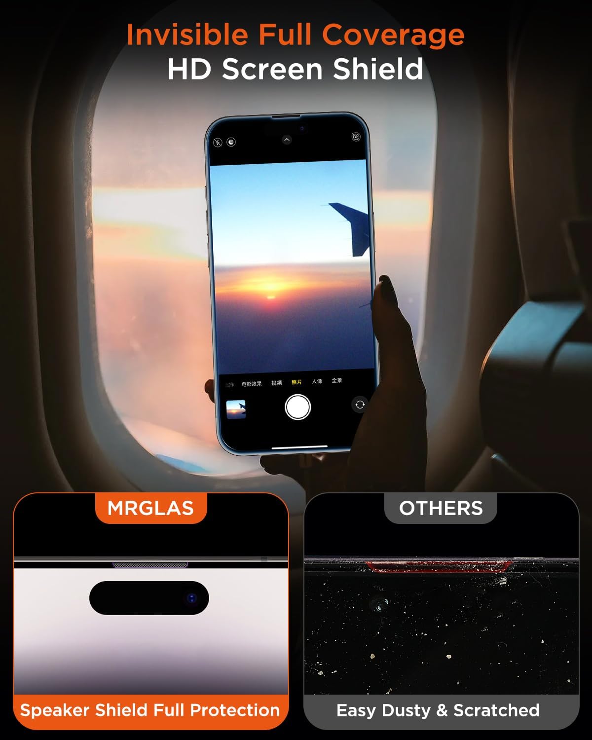 MRGLAS 3-Pack [Zero Bubble] Screen Protector Compatible iPhone 14 Pro 6.1'' [Auto Install Cabin][10X Military Protection] iPhone 14 Pro Shatterproof Full Coverage HD Hard Tempered Glass - Haassue