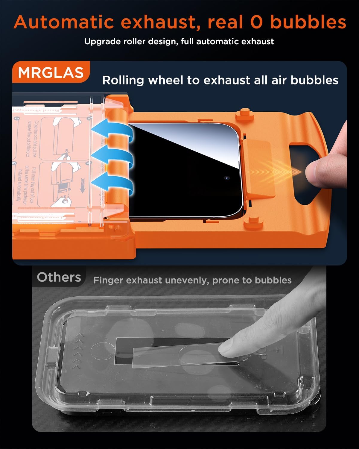 MRGLAS 3-Pack [Zero Bubble] Screen Protector Compatible iPhone 14 Pro 6.1'' [Auto Install Cabin][10X Military Protection] iPhone 14 Pro Shatterproof Full Coverage HD Hard Tempered Glass - Haassue