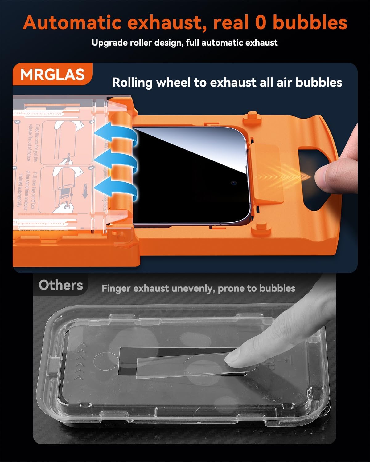 MRGLAS 3+2 Packs for iPhone 15 Pro Screen Protector 6.1'' with Camera Lens Protector [Bubble Free, Auto-Dust Removal] Easy Installation [10X Military Protection] HD Tempered Glass - Haassue